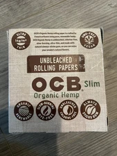 OCB - Organic Hemp Rolling Papers Slim Size Display Case - 24 Booklets