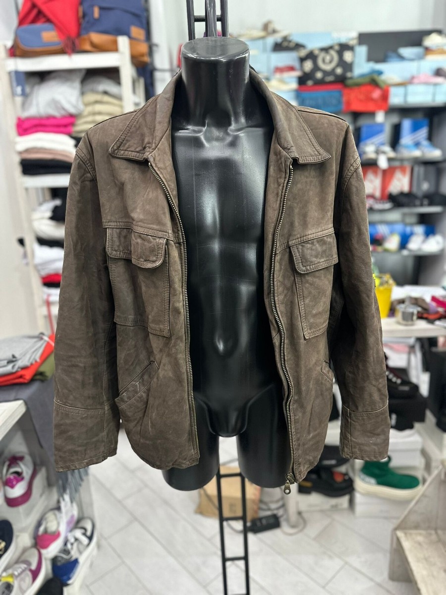 1957 Legendary Florence Leather Jacket Men Size XL Brown LLV1001