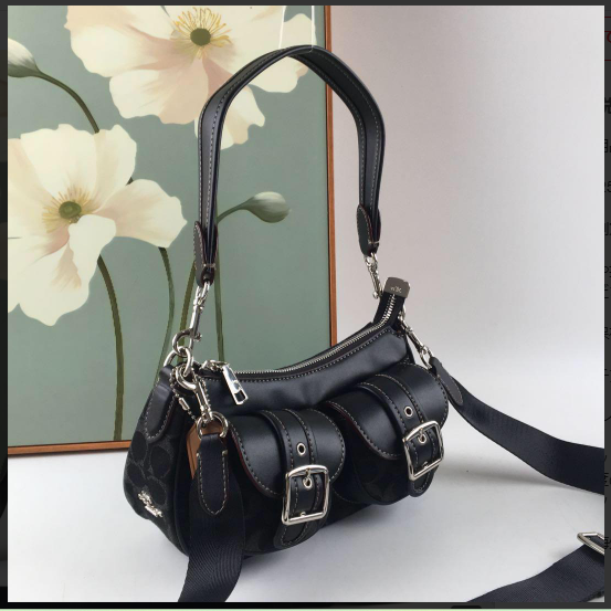 バッグ Coach Ashton Baguette Bag Denim Leather COACH® Outlet | Ashton Bag In Signature Denim