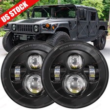 Round 7inch Led Headlights Hilo Sealed Beam For Hummer H1 H2 Am General