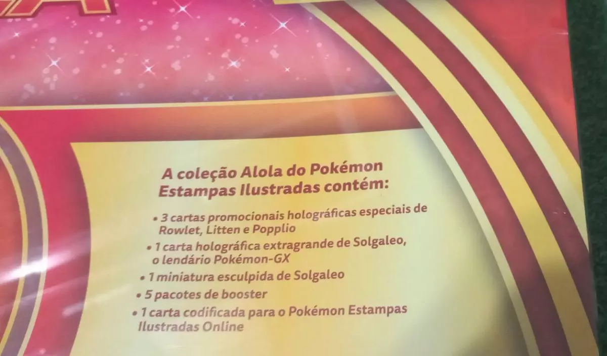 Pokemon Alola Solgaleo GX Collection Box Brand New And Sealed brazil