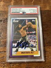 Mustafa Ali IP Signed Topps Card Psa Dna Coa Slabbed Autographed WWE