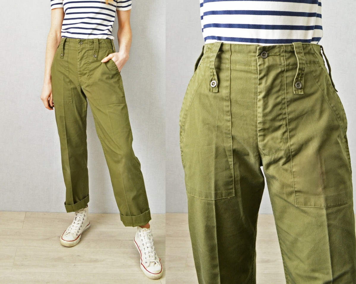 Vintage British Army Pants - Utility Workwear Trousers Green Vintage British Army Pants - Utility Workwear Trousers Green