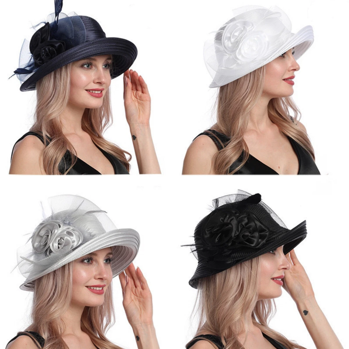 Kentucky Derby Church Dress Bucket Hat Fascinators Bridal Tea Party Wedding Hat