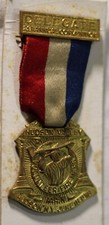 Vintage 1918 Volunteer Firemen's Association Medal - Hudson Valley, New York