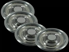 4 Chevy Disc Brake Rally Wheel Center Hub Caps Rim 5 Lug Nut Cover Trim Rings