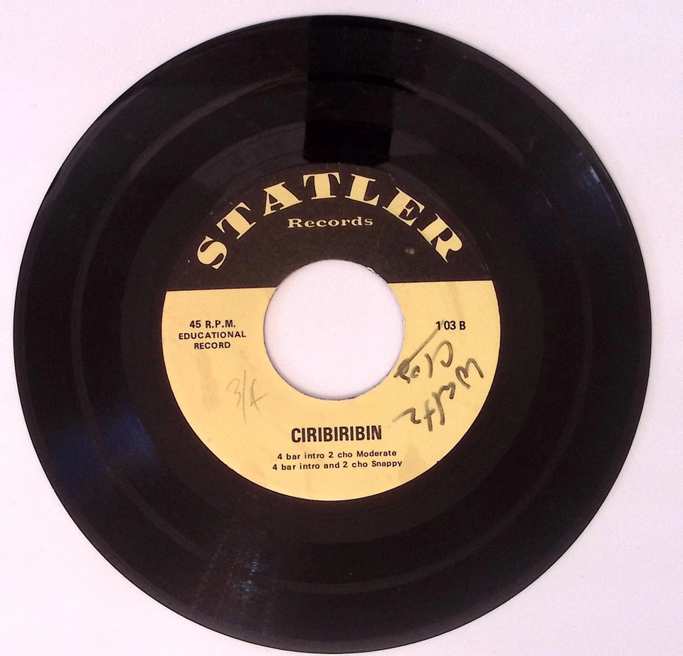 STATLER RECORDS RARE SWEET GEORGIA BROWN/CIRIBIRIBIN VINYL 45 66-122 - Image 2 of 3