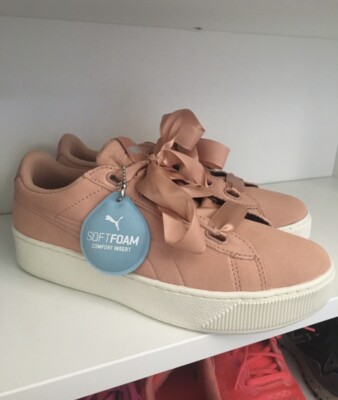 NEU | Puma Vikky Platform Ribbon S | Damensneaker | Gr. 37,5 | Dusty Coral