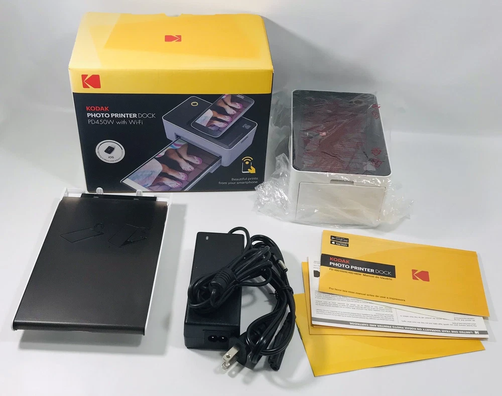 Kodak Photo Printer Dock PD450W WiFi Smartphone Photography Micro USB