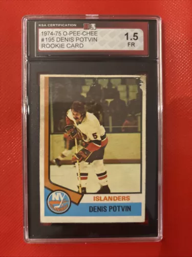 1974 O PEE CHEE #195 DENIS POTVIN ROOKIE RC ROOKIE KSA 1.5