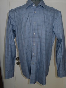 Oberhemd Herren Rene Lezard Blau Glencheck Gr 44 Ebay