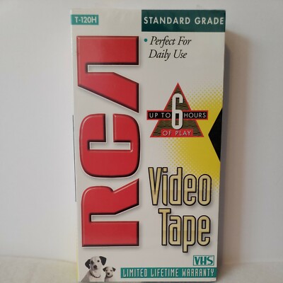 RCA 6 Hour Blank Recordable Video Tape Standard Grade T-120H, VHS, Sealed