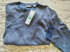 Calvin Klein Blue Grey Long Sleeve Sweater Large MINT FREE SHIPPING 