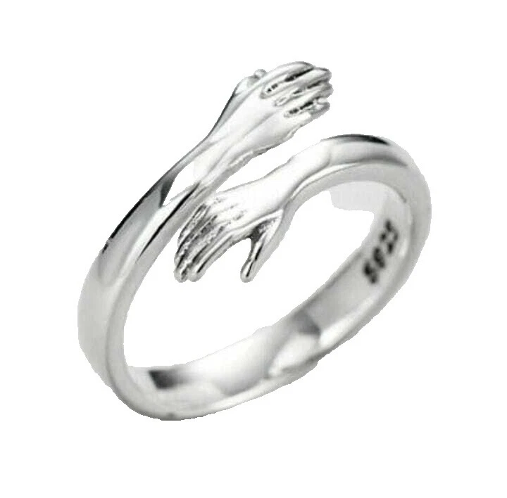 Chapado En Plata Anillos de moda de belleza con todos los dedos