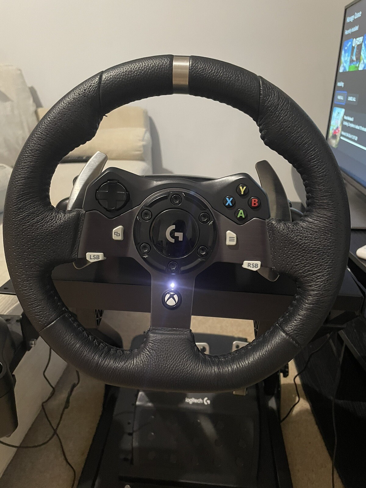 logitech g920 steering wheel and pedals with stand eBay