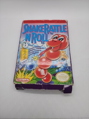 Snake Rattle 'n' Roll (Nintendo, 1991) IN BOX WITH MANUAL TESTED
