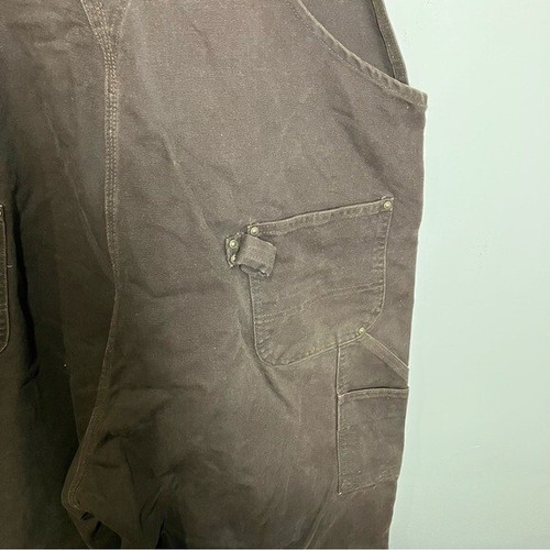 Carhartt chocolate brown double knee duck overalls size 2XL - Picture 10 of 10