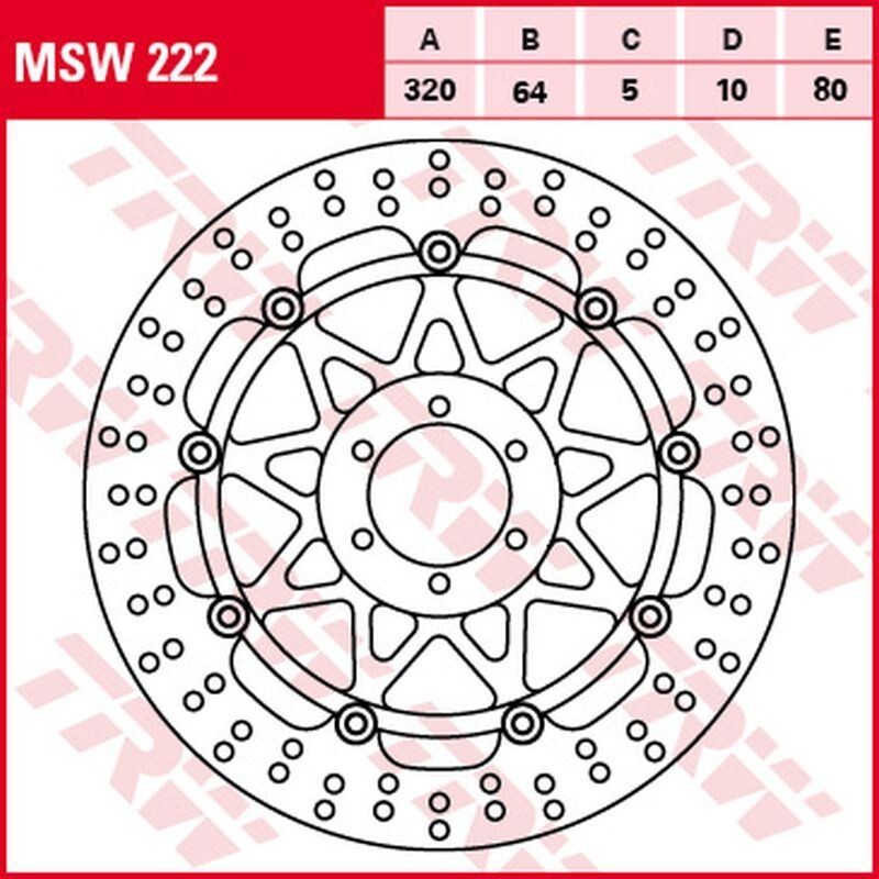 Disque de frein avant ZF en acier premium pour FZR 1000 Genesis
