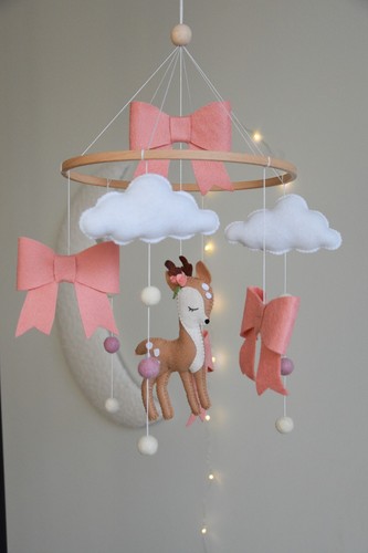 Cute deer nursery baby mobile - 第 3/10 張圖片