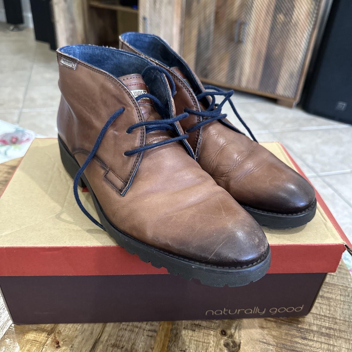 Pikolinos Light Mens Brown Leather Boots EU 43 | eBay display picture 3
