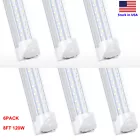 6PACK 8FT LED Shop Light 120W T8 Linkable LED Light Fixture For Garage Warehouse
