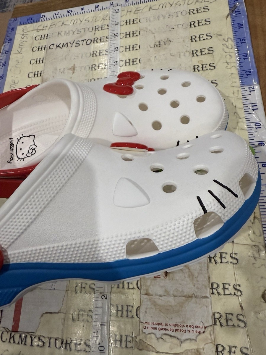 New NWT Unisex Clogs Crocs 209438-100 Hello Kitty I Am Classic
