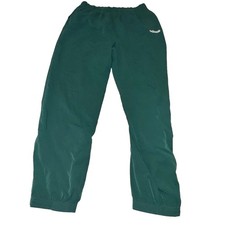 Vintage Adidas Track Pants Mens Large Green Lined Windbreaker Nylon Pockets 90s