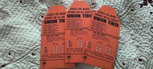 union 76 point of sale advertisement for tires. 1960s vintage iyes