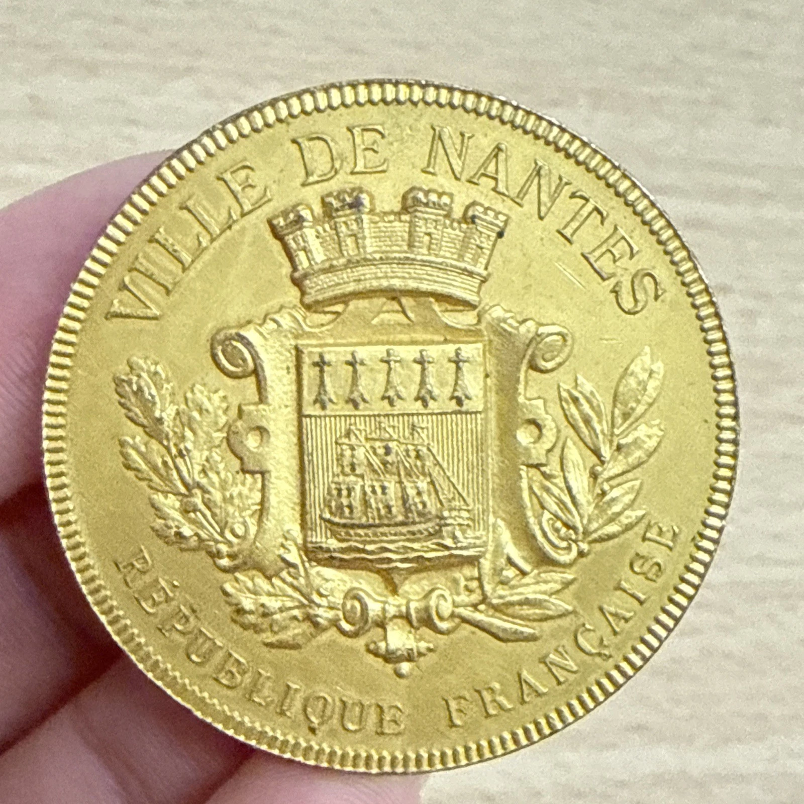 Médaille Ville De Nantes République Française En Cuivre