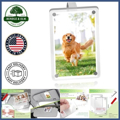 Magnetic Car Visor Picture Holder for Horizontal or Vertical Photo Display