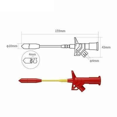 Multimeter Test Probe Spring P5005 2PCS Insulation Wire Piercing Probe
