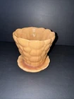 Vintage 1930s Brush Mccoy Pottery  Pebble Flower Pot Saucer 3.5”  Planter #303