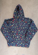 Cath Kidston Cag In A Bag Small 8-10 Womens Hooded Raincoat Zip Up Stars VGC