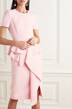 NWT. $3190 ALEXANDER MCQUEEN PEPLUM DRESS  IT38 / US2 pink