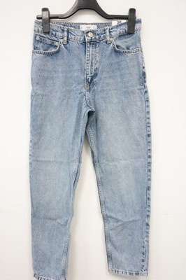 MANGO Damen Jeans Hose Mom Ankle High Waist Blau Gr.38 Neu