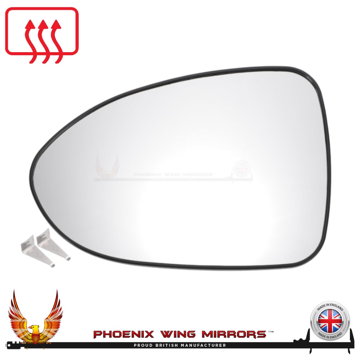 For Kia Rio Mk3 Wing Door Mirror Glass 2011-2017 Heated Clip On Left Hand Side