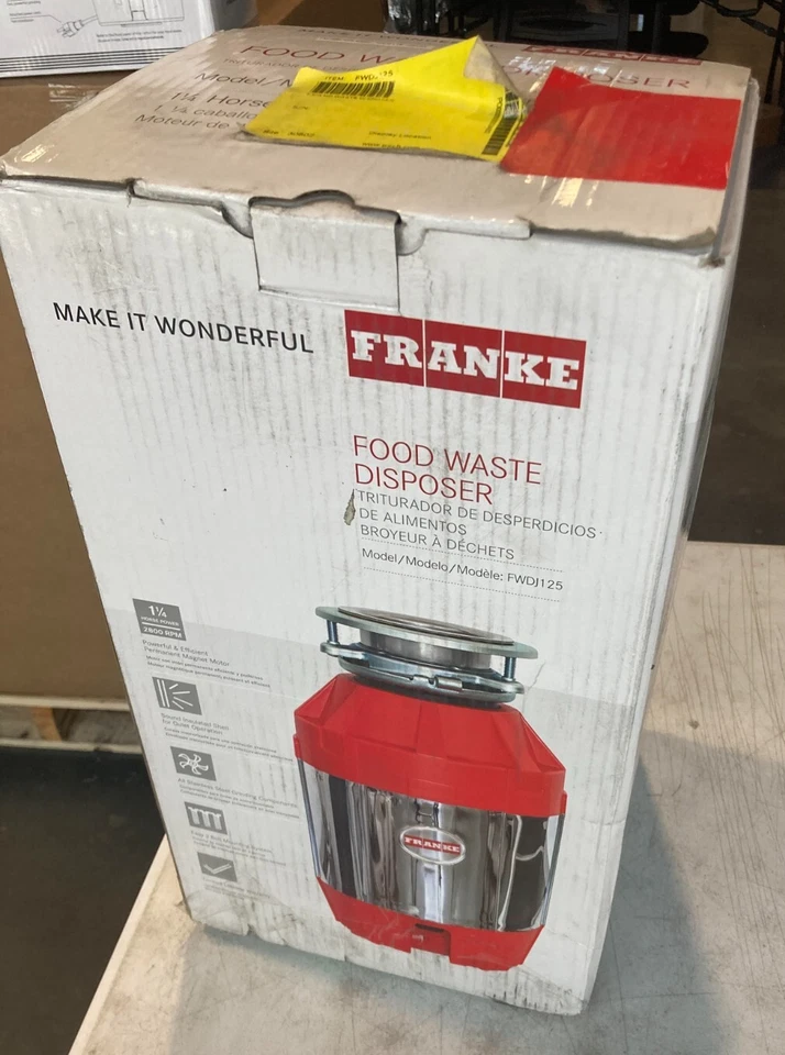 Franke FWDJ125 Continuous Feed 1-1/4 HP Waste Disposer with Grinding System, New - Image 2 of 4