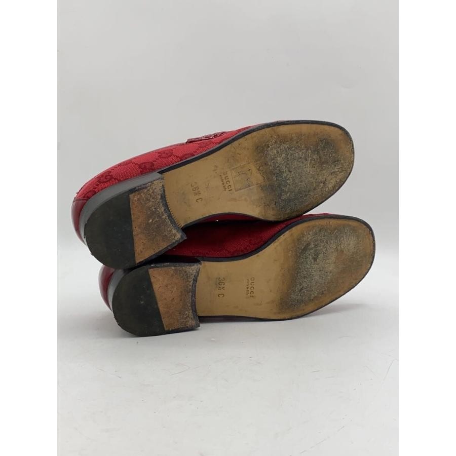 GUCCI Gold Hardware Canvas Loafers Dress Shoes Size;36.5/JP:23.5 141121K Authen thumbnail 4