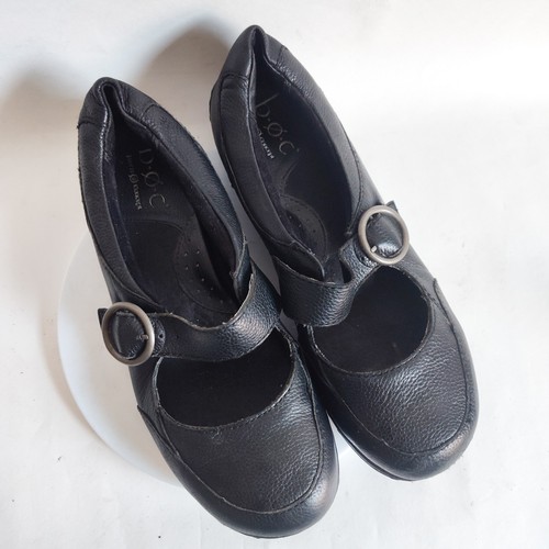 Born BOC Black Leather Mary Janes Comfort Flats Academia Size 9 /40.5 Coquette - Picture 12 of 12