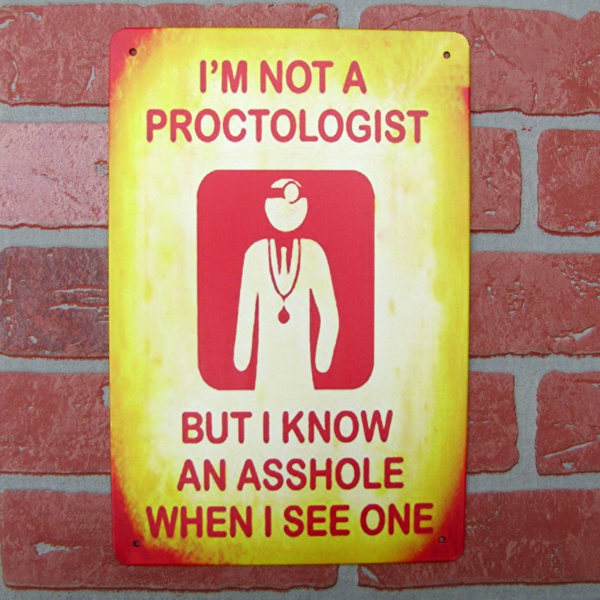 Funny I'm Not Proctologist Tin Wall Sign Man Cave Garage Bar Pub Decor Gag Gift