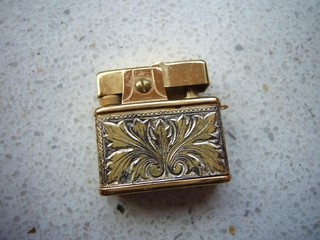 A158) Altes Feuerzeug BENZIN Vintage Prince Midget Pocket Mini Lighter
