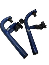 QUICKIE IRIS Wheelchair Swing Away Footrests L R Leg Rest Blue NO legs