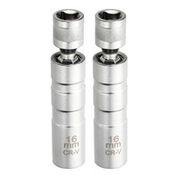 "2 Stk. ZüNdkerzen-SteckschlüSsel FüR 3/8\" 16Mm Magnetisch Silber"