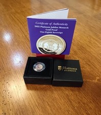 2022 Platinum Jubilee monarch Gold Proof One-Eighth Sovereign Coin
