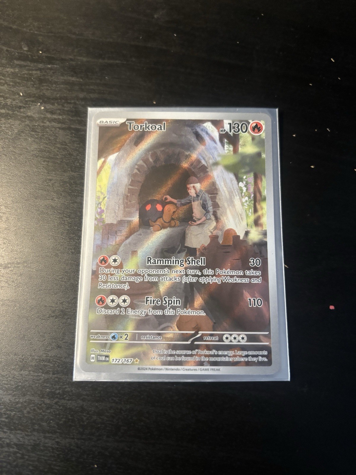 Torkoal 172/167 Illustration Rare Twilight Masquerade TCG Pokemon Card NM