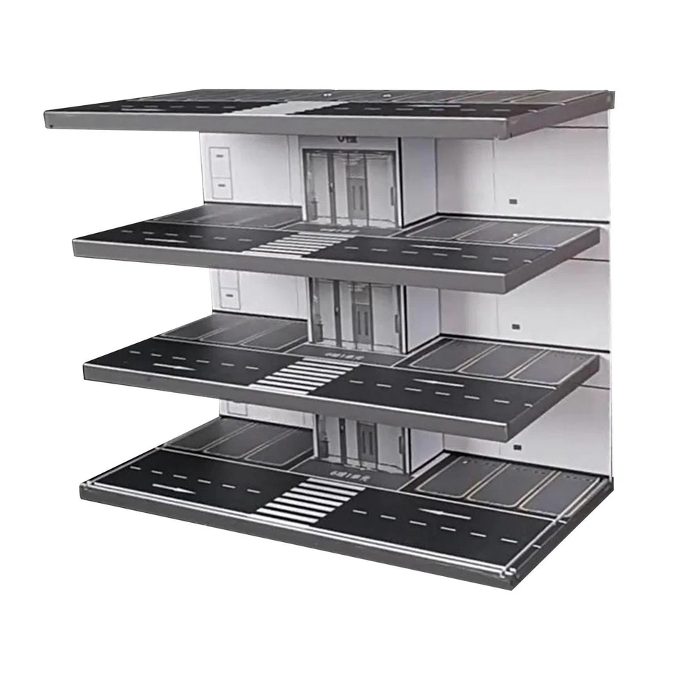 Lote de estacionamiento a escala 1:64 coleccionables fondo acrílico diecast exhibición de autos para Foto 2 de 4