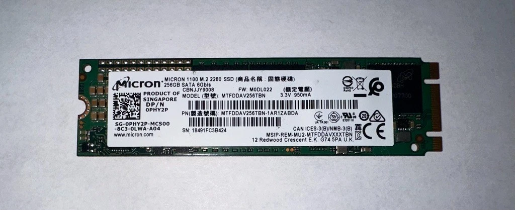Micron M.2 Interface 256 GB Solid State Drives for sale - eBay