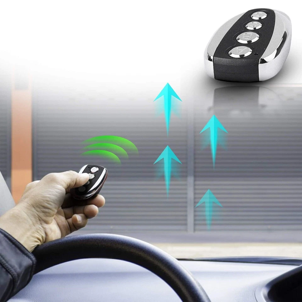 Handsender 4 Taste Tor Garagentor Öffner Fernbedienung 433MHZ Tor Rollen Funk - Bild 3 von 4