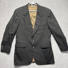 Evan Picone Vintage Wool Blazer Jacket Men's 40R Brown Plaid USA Union Made