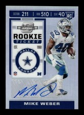 2019 Panini Contenders Optic #187 Mike Weber AUTO ROOKIE RC